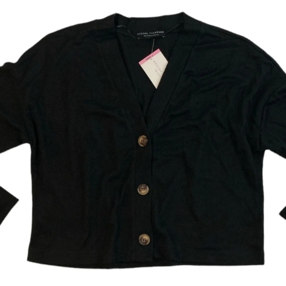 Social Standard by Sanctuary Women's Long Sleeve Daytripper Cardigan Black